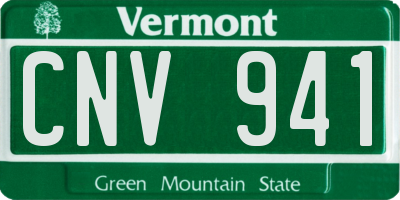 VT license plate CNV941