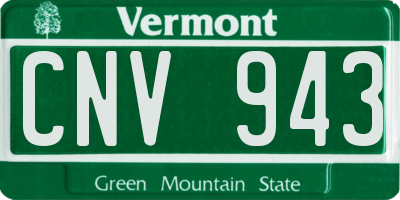 VT license plate CNV943