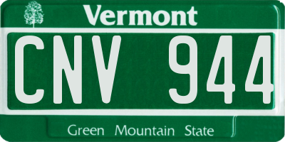 VT license plate CNV944
