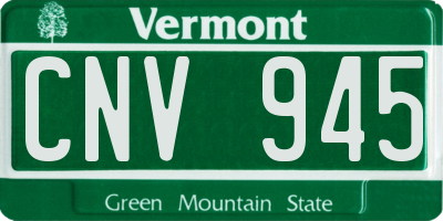 VT license plate CNV945