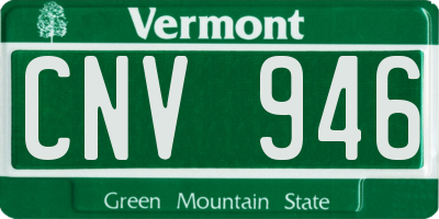 VT license plate CNV946
