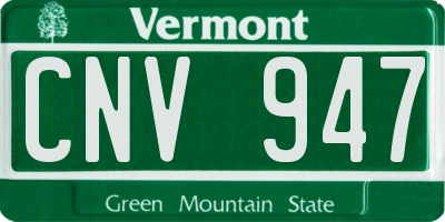 VT license plate CNV947