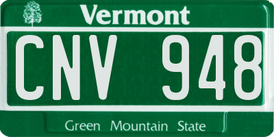 VT license plate CNV948