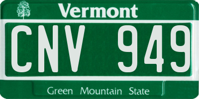 VT license plate CNV949