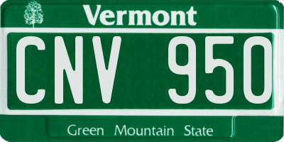 VT license plate CNV950
