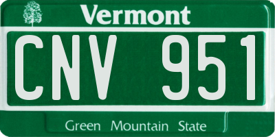 VT license plate CNV951