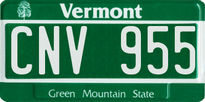 VT license plate CNV955