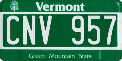 VT license plate CNV957