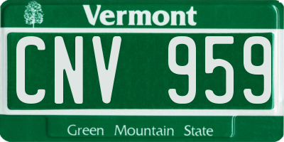 VT license plate CNV959