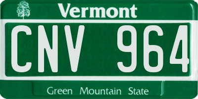 VT license plate CNV964