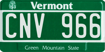VT license plate CNV966
