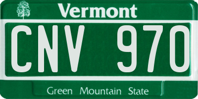 VT license plate CNV970