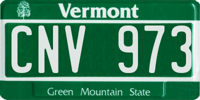 VT license plate CNV973