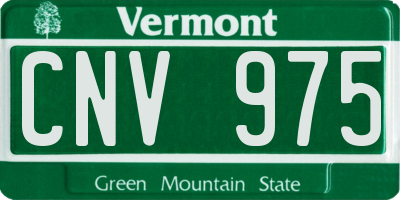 VT license plate CNV975