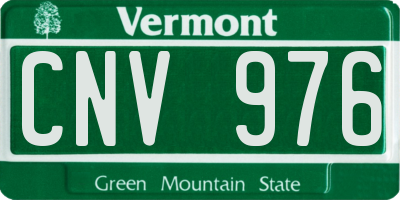 VT license plate CNV976