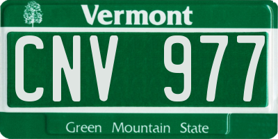 VT license plate CNV977