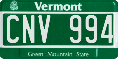 VT license plate CNV994