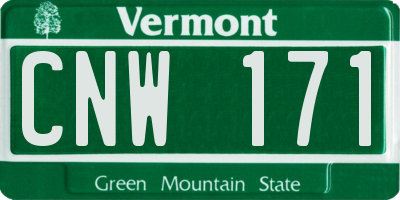 VT license plate CNW171