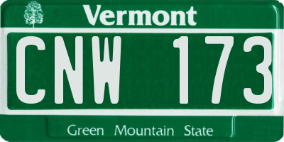 VT license plate CNW173