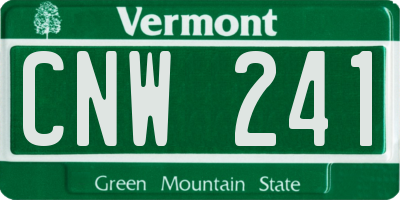 VT license plate CNW241