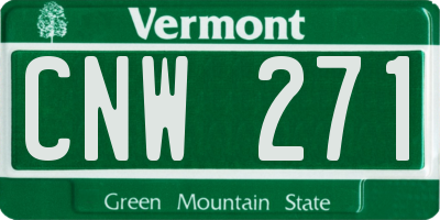 VT license plate CNW271