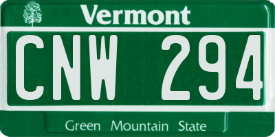 VT license plate CNW294