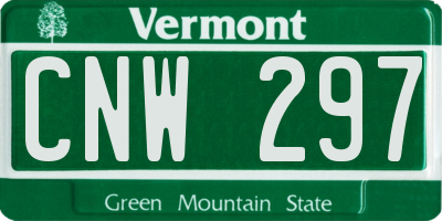 VT license plate CNW297