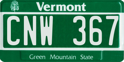 VT license plate CNW367