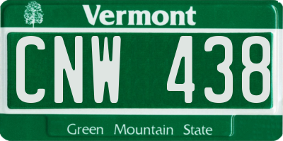 VT license plate CNW438