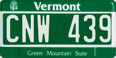 VT license plate CNW439