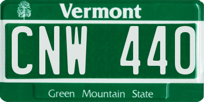 VT license plate CNW440