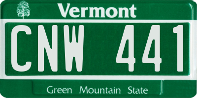 VT license plate CNW441
