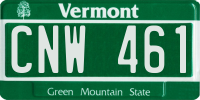 VT license plate CNW461