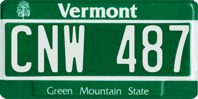 VT license plate CNW487