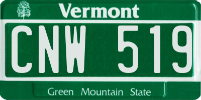 VT license plate CNW519