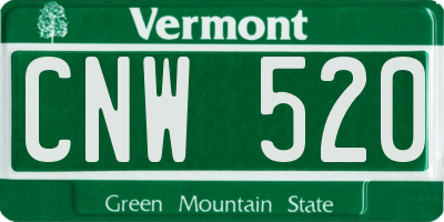 VT license plate CNW520