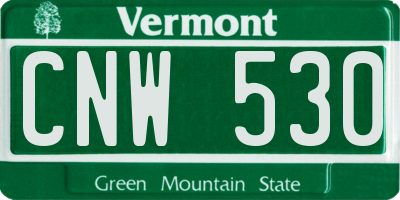 VT license plate CNW530