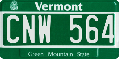 VT license plate CNW564
