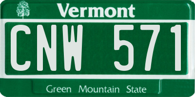 VT license plate CNW571