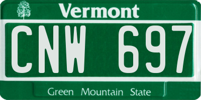 VT license plate CNW697
