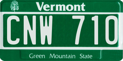 VT license plate CNW710