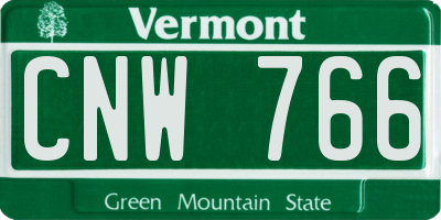 VT license plate CNW766