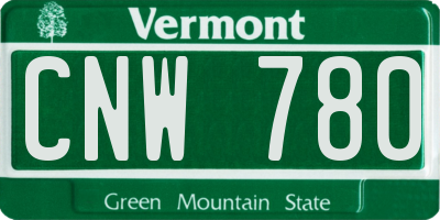 VT license plate CNW780