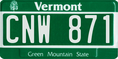 VT license plate CNW871