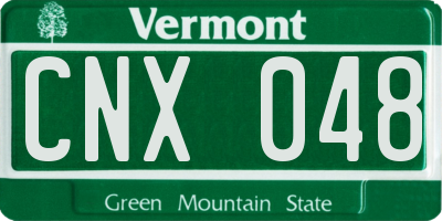 VT license plate CNX048