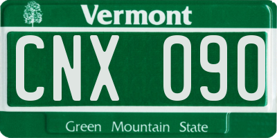 VT license plate CNX090