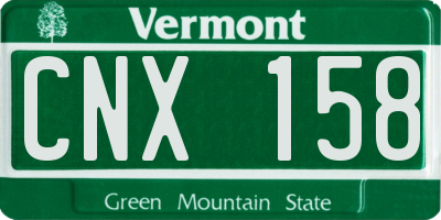 VT license plate CNX158