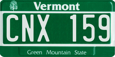 VT license plate CNX159
