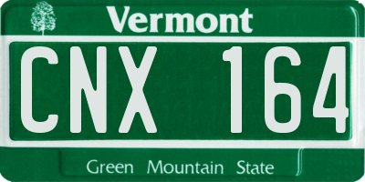 VT license plate CNX164