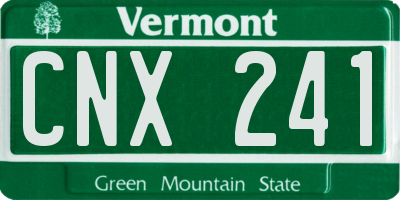 VT license plate CNX241